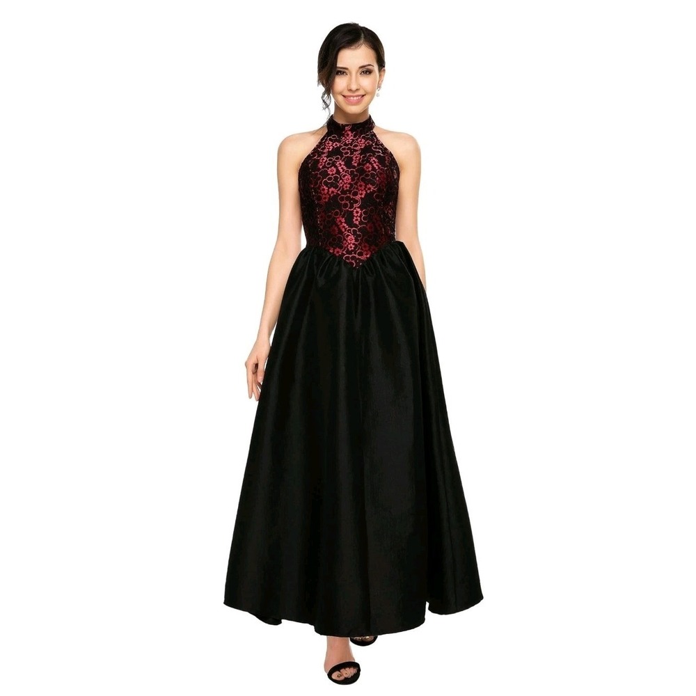 Angvns Gothic Glam Vampy Formal  Gown Size Medium